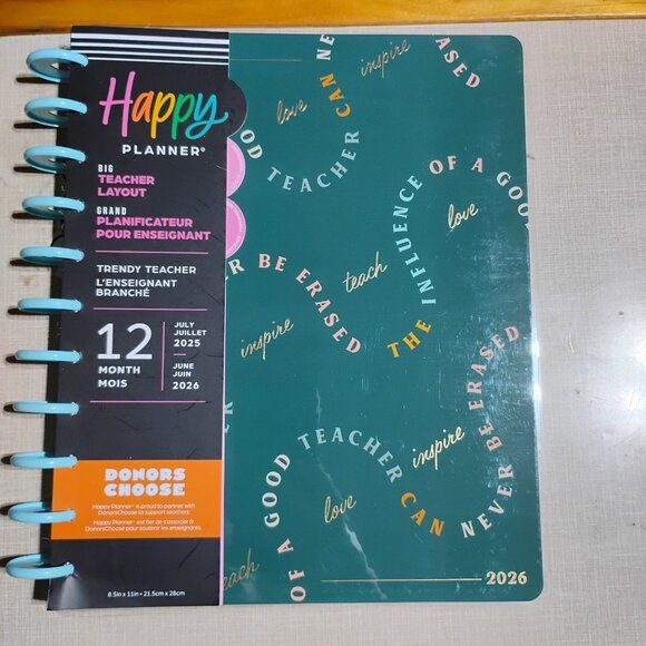 New Happy Planner Trendy Teacher 12-Month Dated Planner July 2025-June 2026 - Picture 1 of 7